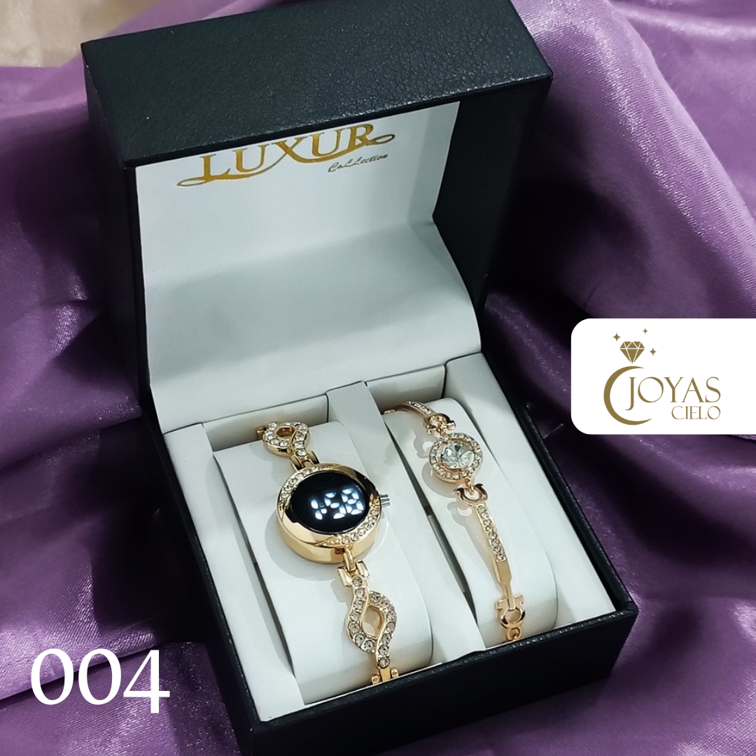 Reloj Digital Elegante + Pulsera