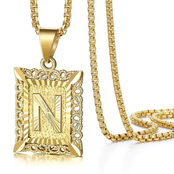 Cadena con Placa Iniciales