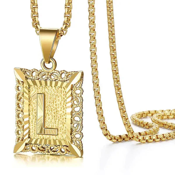 Cadena con Placa Iniciales