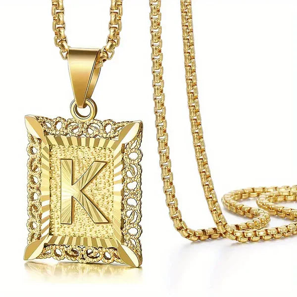 Cadena con Placa Iniciales