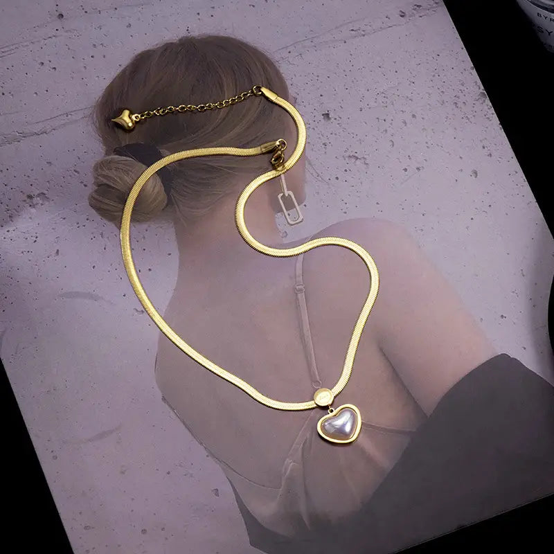 Collar Perla Corazón