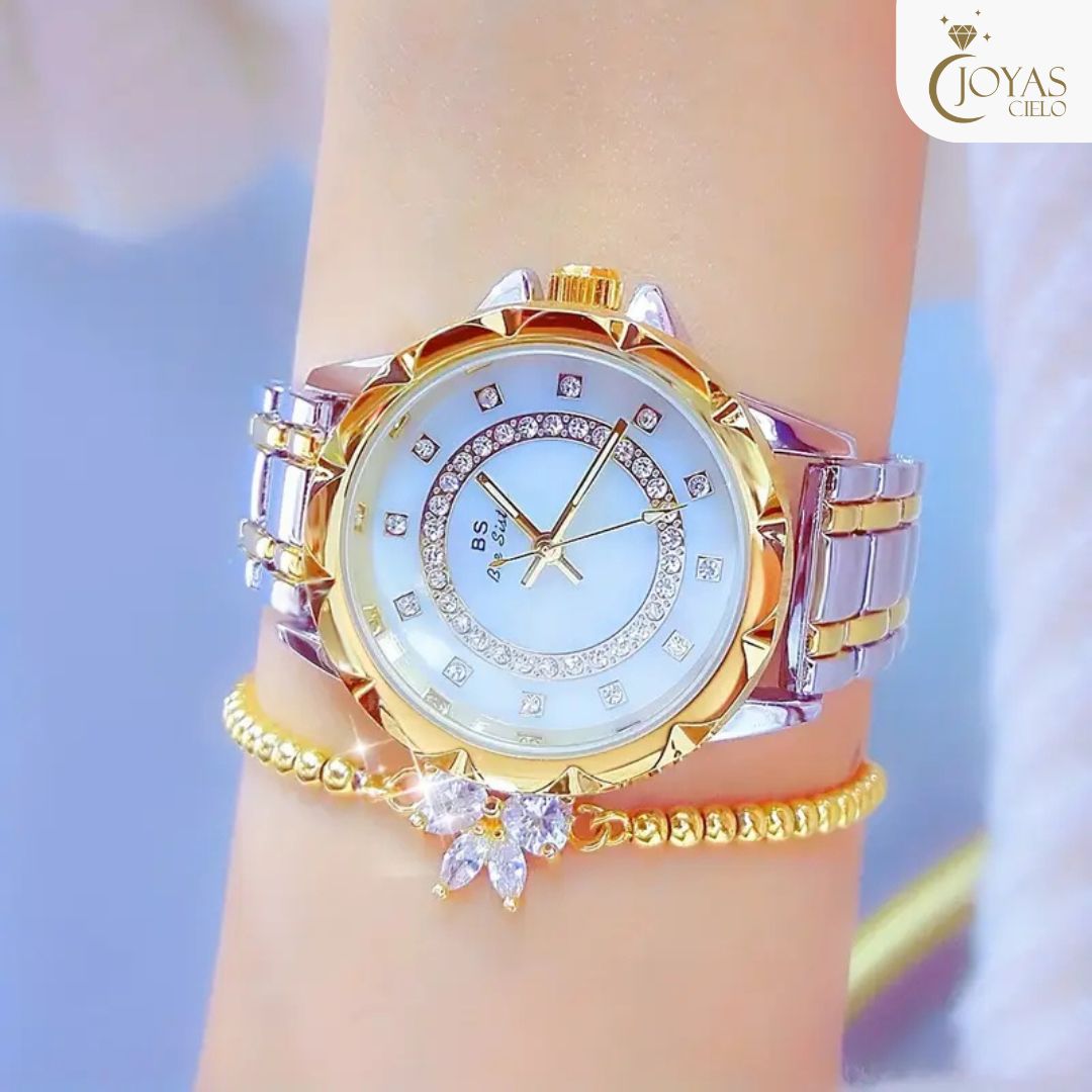 Reloj de Cuarzo + Pulsera Elegante para Mujer