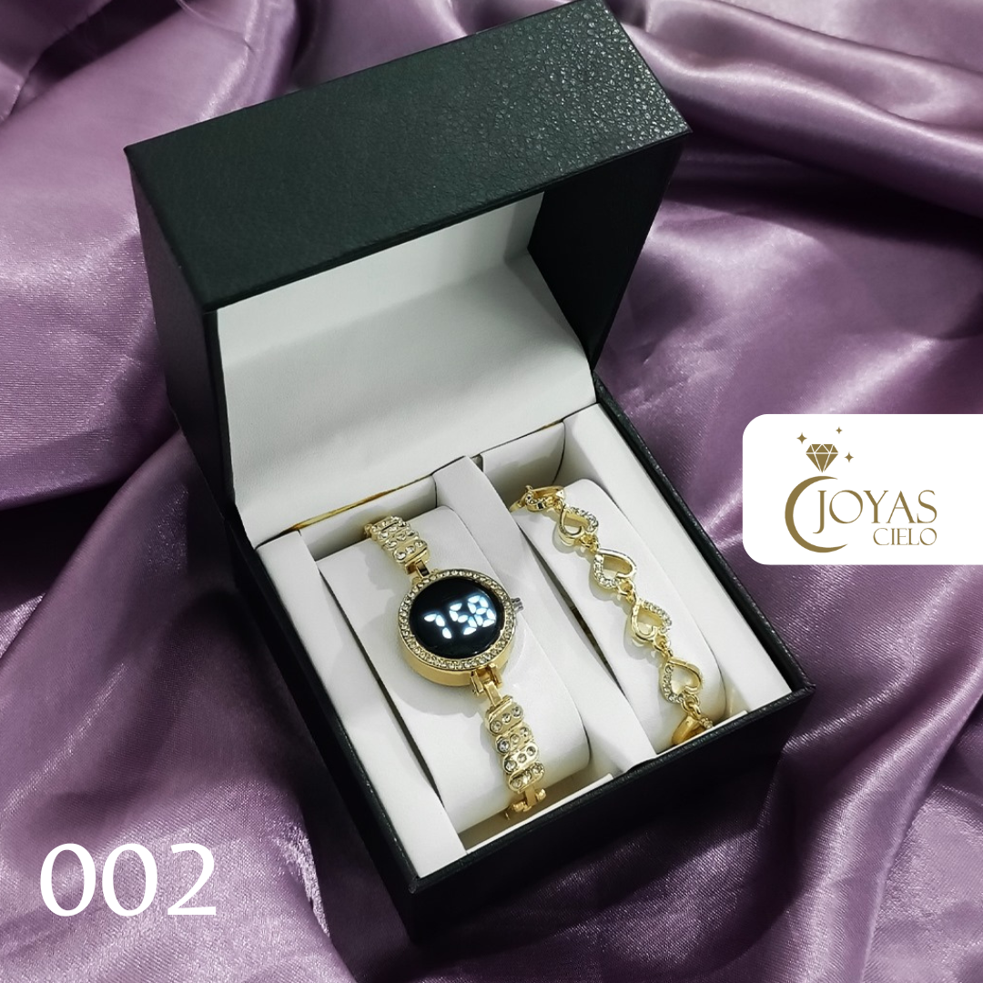 Reloj Digital Elegante + Pulsera