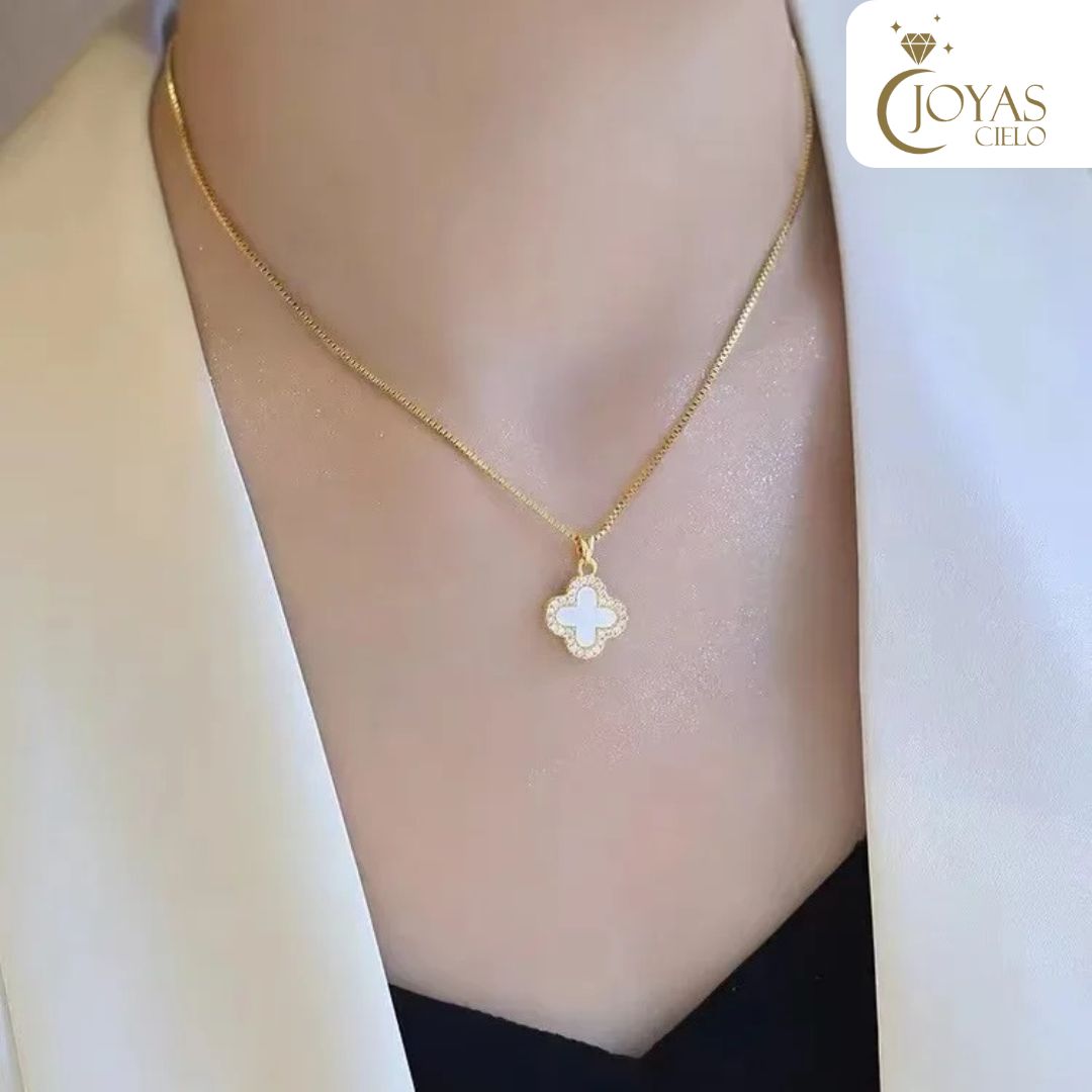 Collar De Trébol Dos Colores