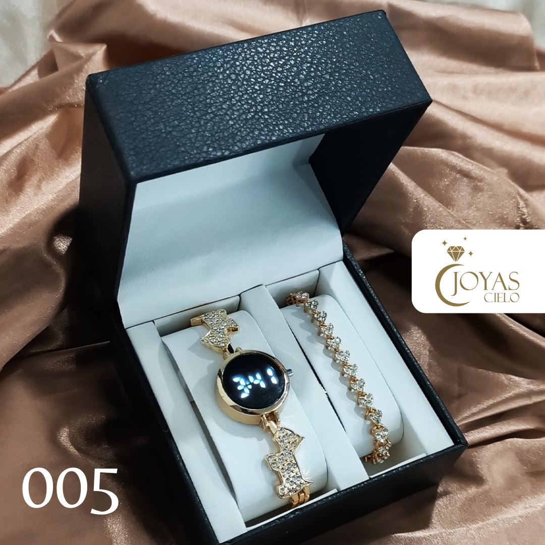 Reloj Digital Elegante + Pulsera