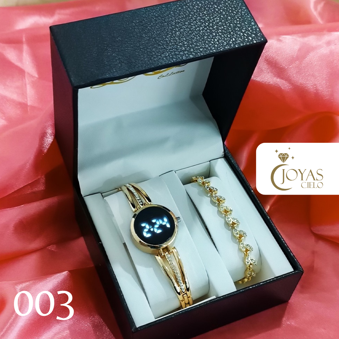 Reloj Digital Elegante + Pulsera
