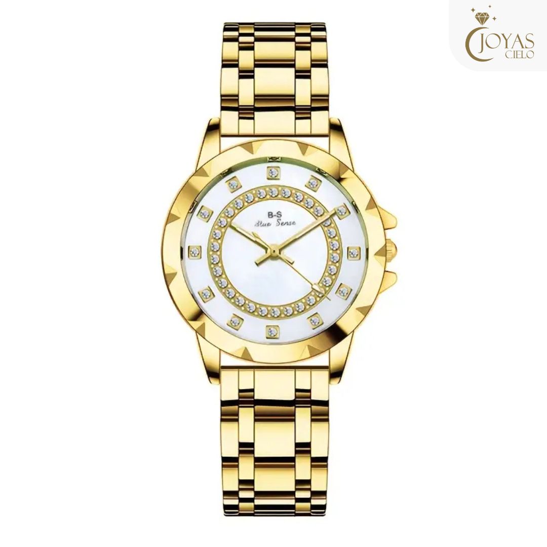 Reloj de Cuarzo + Pulsera Elegante para Mujer