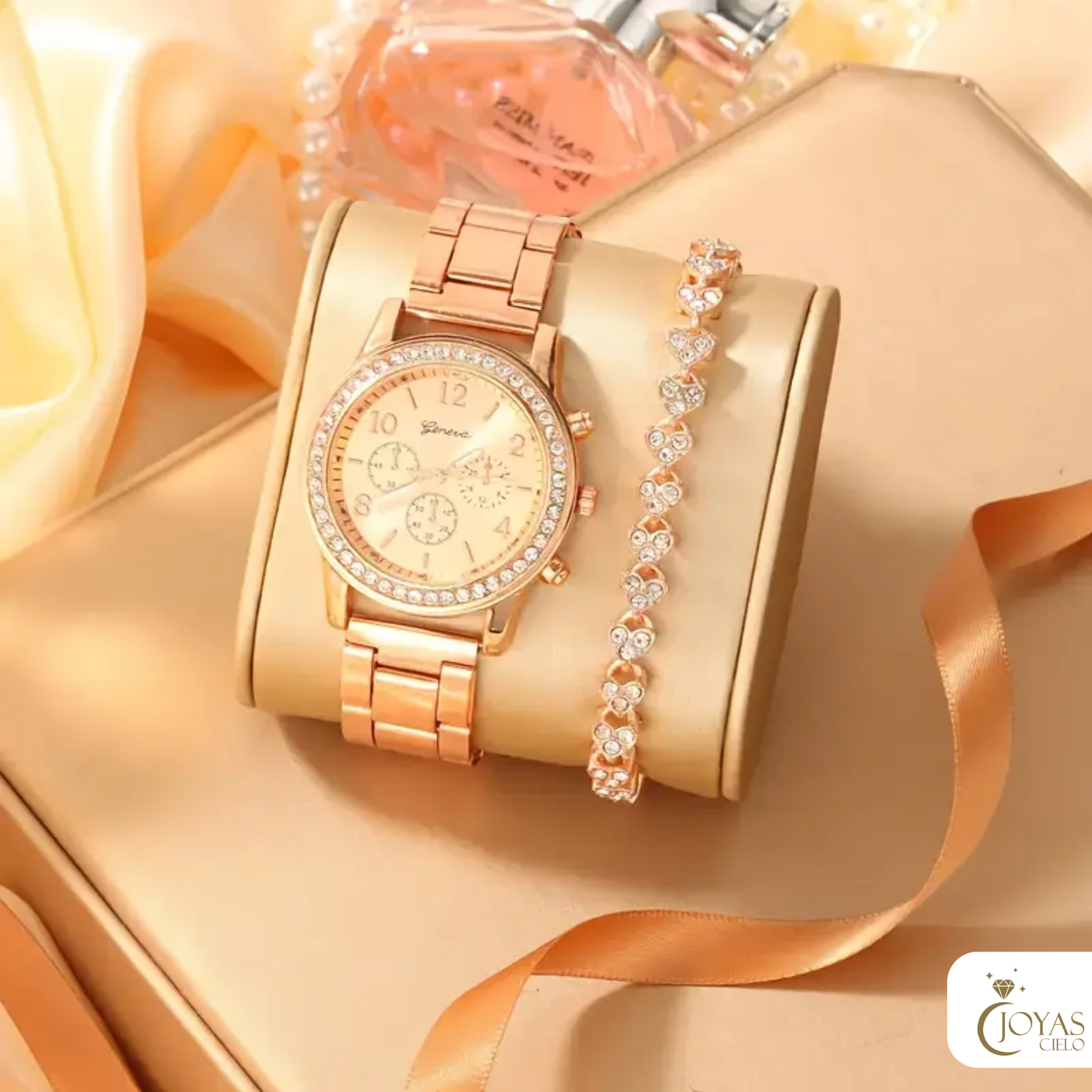 2 piezas de reloj & pulsera de cuarzo