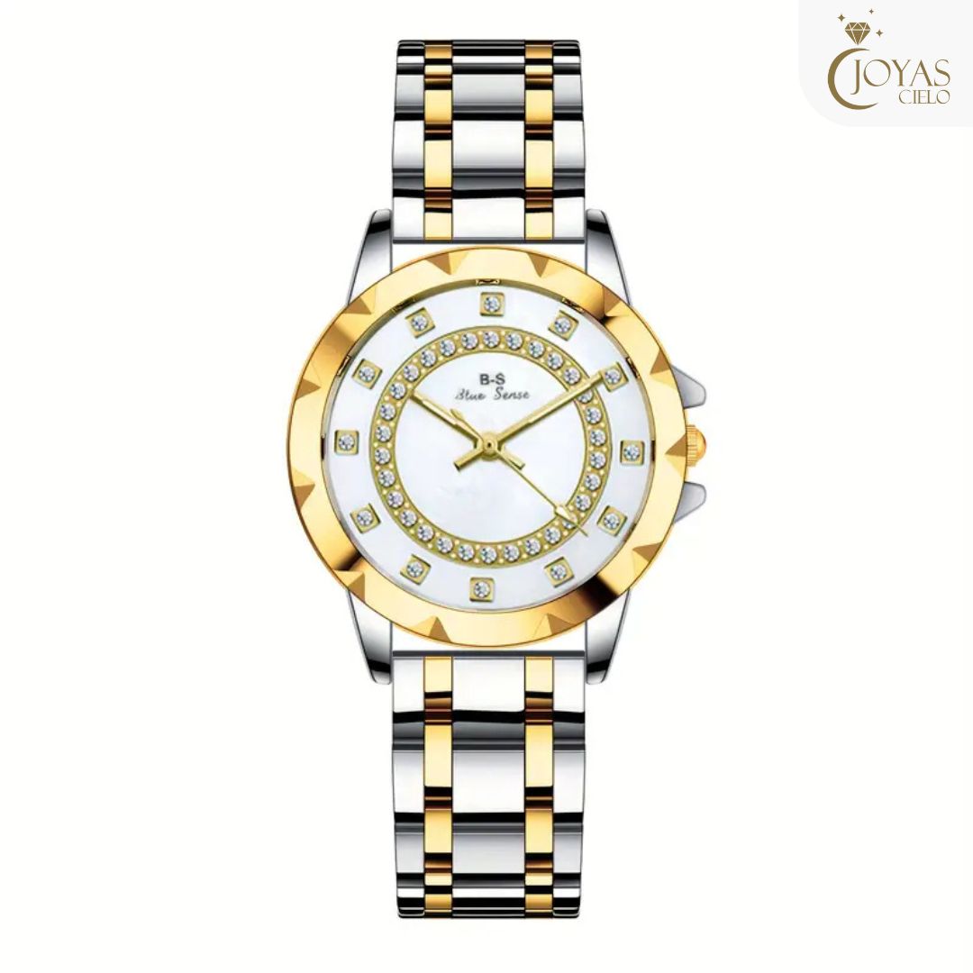 Reloj de Cuarzo + Pulsera Elegante para Mujer
