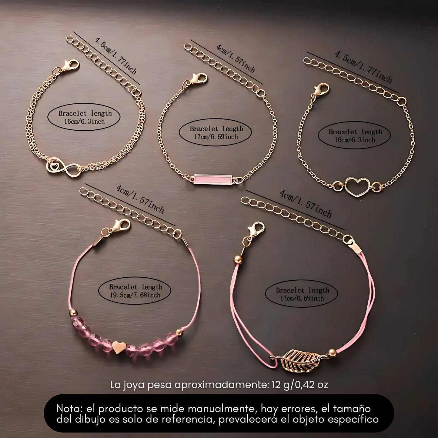 Set de 6 Piezas: Reloj y Pulseras Elegantes para Mujer