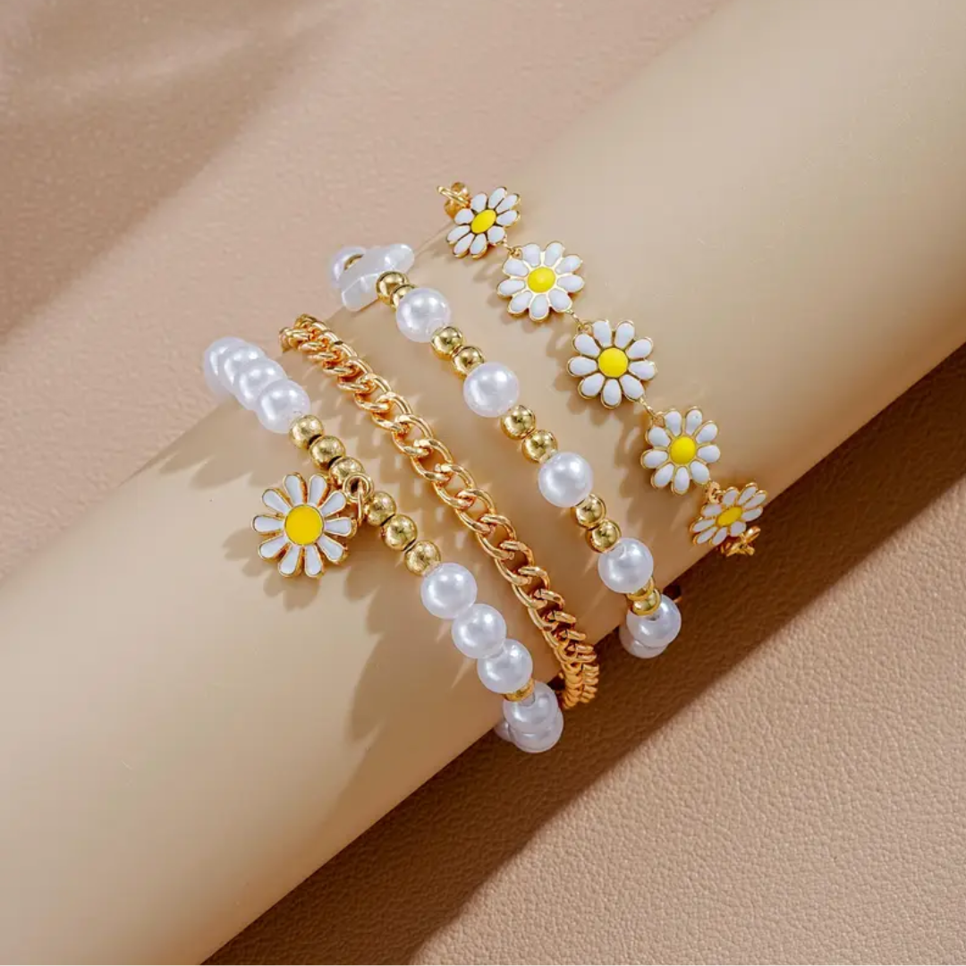 SET 4 PIEZAS DE FLORES