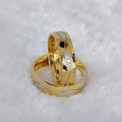 Argollas Zafiro 3 Unidades Oro Laminado 18K
