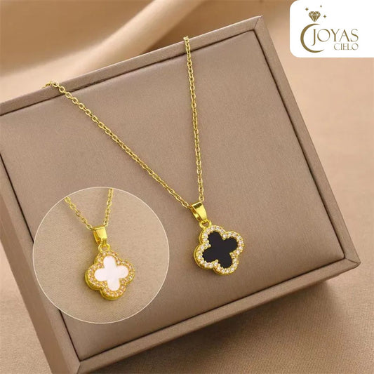 Collar De Trébol Dos Colores