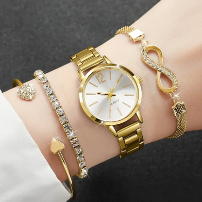 Set 4 piezas reloj + pulseras