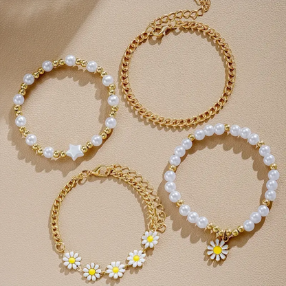 SET 4 PIEZAS DE FLORES